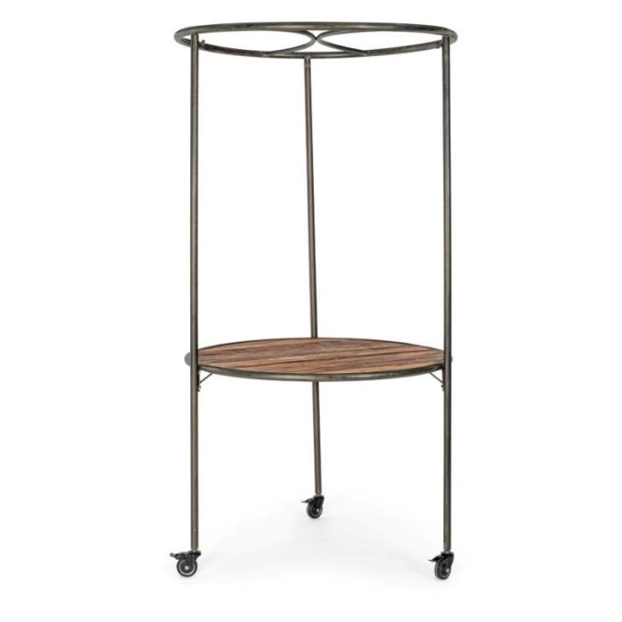 ESPOSITORE CON TETTO E RUOTE D